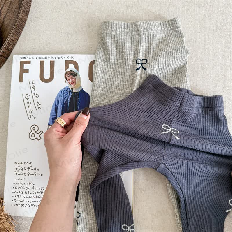 Baby Toddler Girl Bow Leggings - image 7