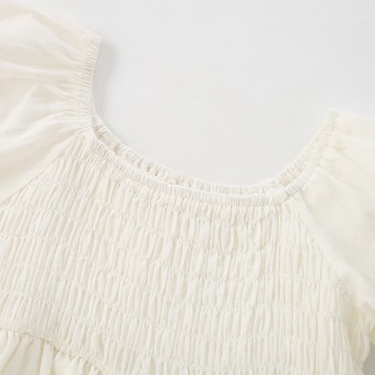 Toddler Solid Color White Princess Dress - image 3