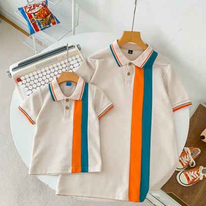 Family Matching Apricot Polo T-shirt Dress - image 6