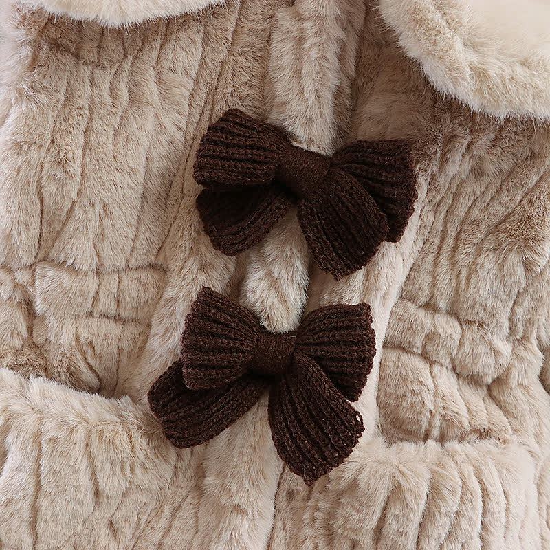Baby Toddler Fleece Bow Quilted Outerwear - image 3