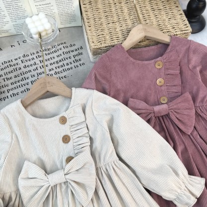 Toddler Corduroy Bow Dress - image 11