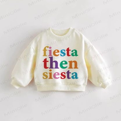 FIESTA THEN SIESTA Baby Toddler Cream Sweatshirt - Cream - 3-5T - image 1