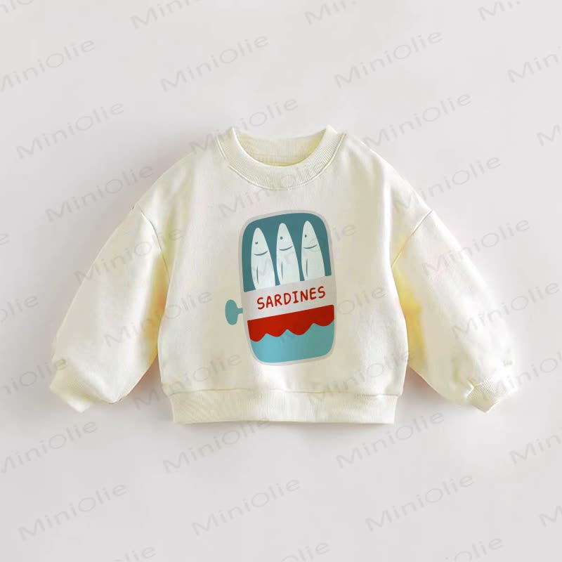 SARDINES Baby Toddler Can Watermelon Sweatshirt - Cream - 3-5T - image 1