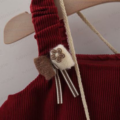 Baby Corduroy Dress with Flower Bag - image 6