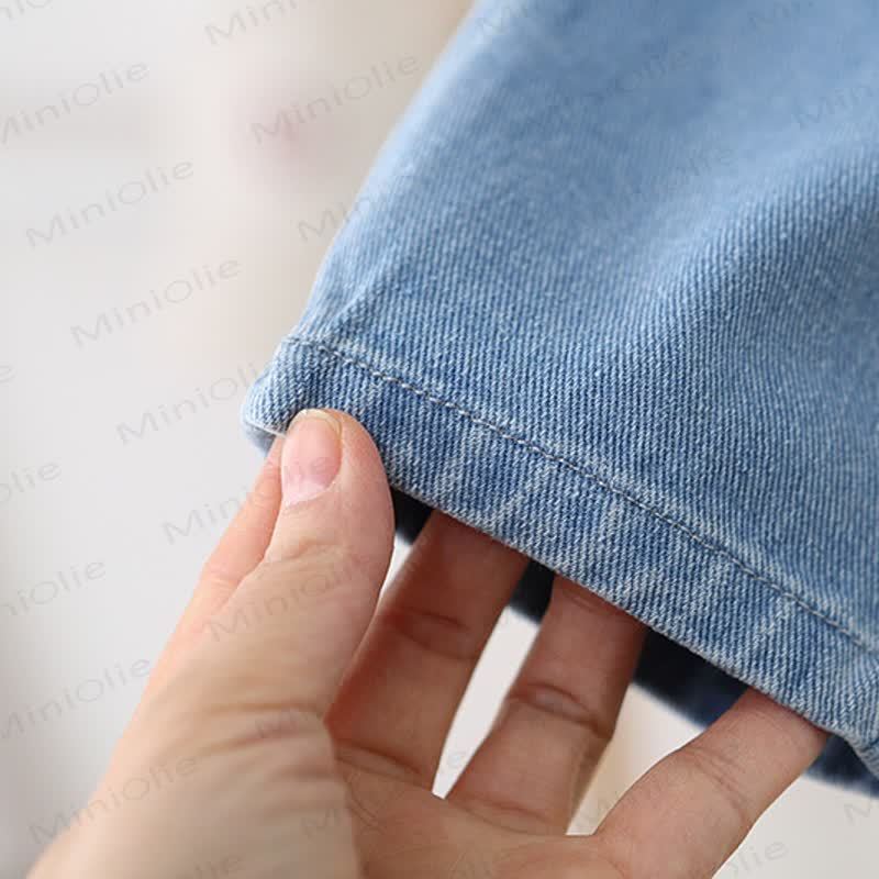 Toddler Pocket Smiley Denim Overalls - image 6