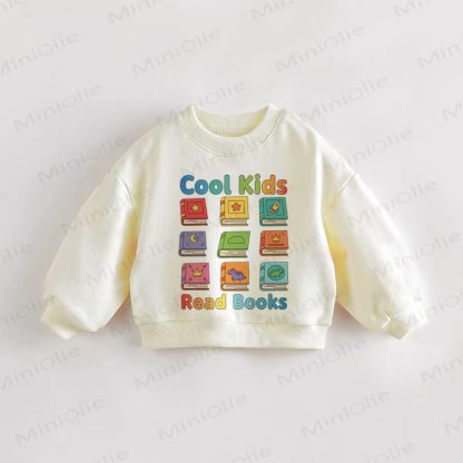 COOL KIDS READ BOOKS Baby Toddler Sweatshirt - Cream - 3-5T - image 1
