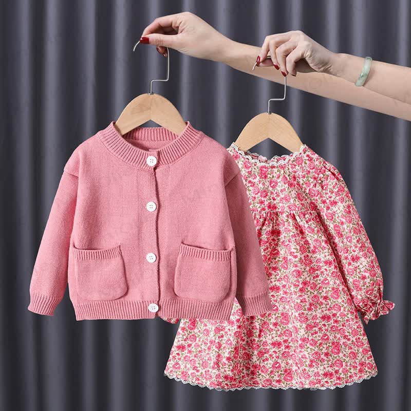 Toddler Floral Dress and Cardigan - image 11