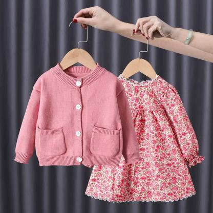 Toddler Floral Dress and Cardigan - image 11