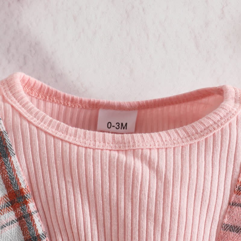 Baby Plaid Bow Bodysuit with Headband - image 11