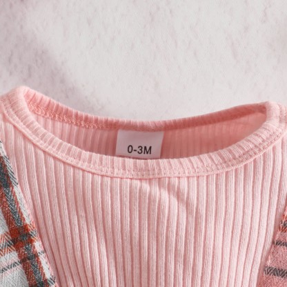 Baby Plaid Bow Bodysuit with Headband - image 11