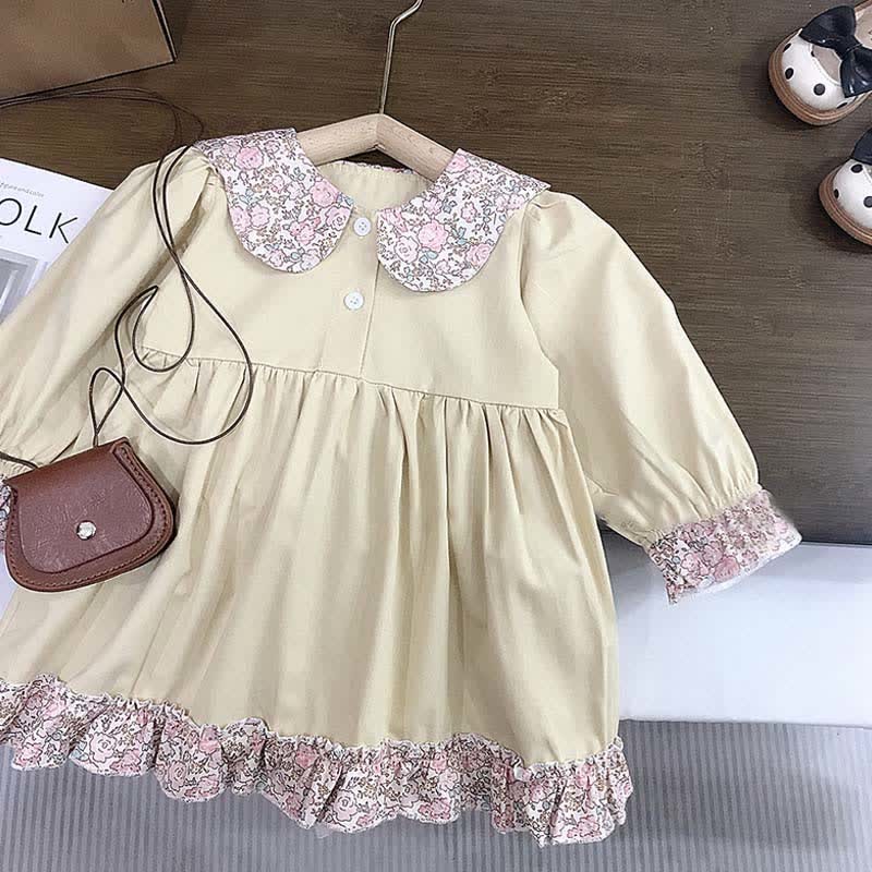 Toddler Flower Lapels Pastoral Style Dress - image 7