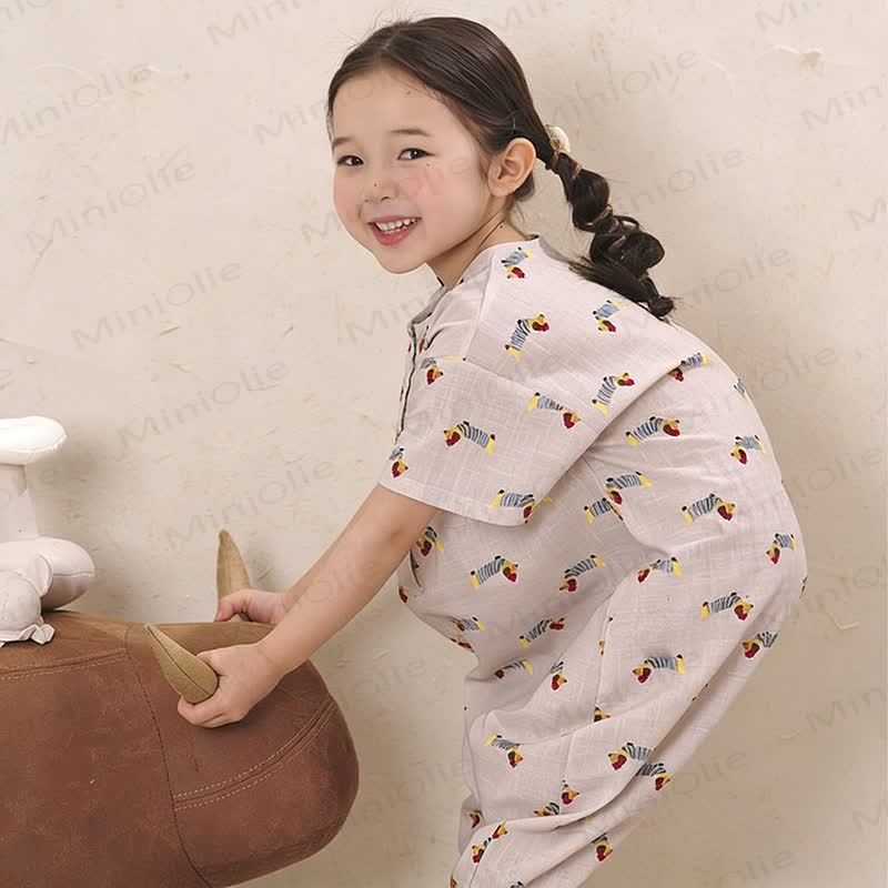 Toddler Animal/Dot/Stripe Print Snap Romper - image 7