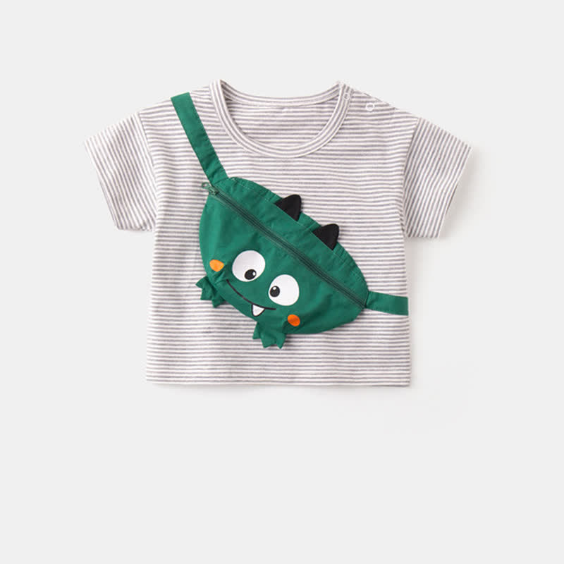 Baby Toddler Attached Chest Pouch T-Shirt - Grey - 3-5T - image 4