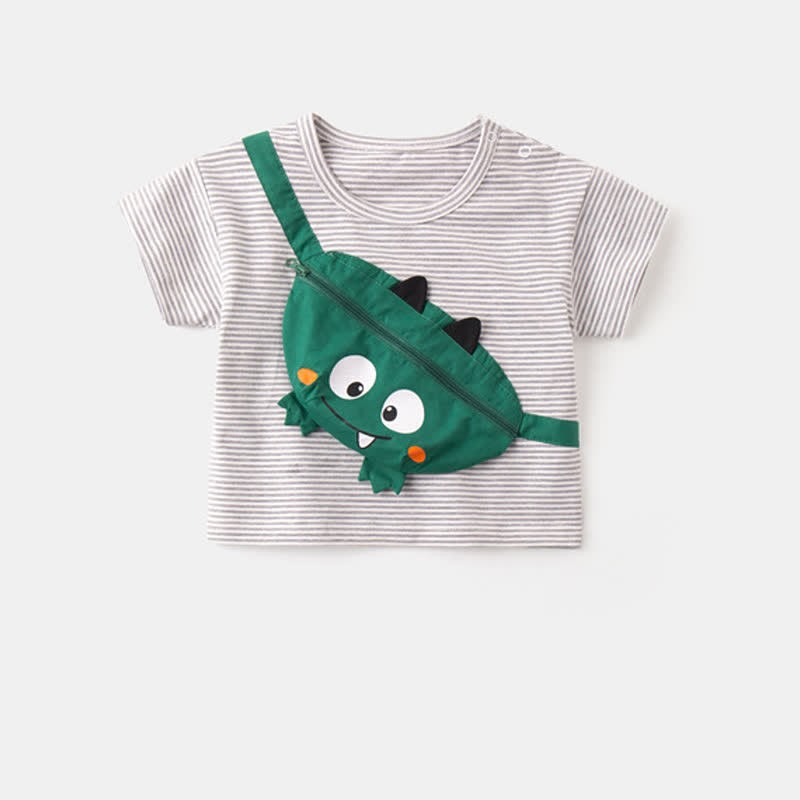 Baby Toddler Attached Chest Pouch T-Shirt - Grey - 3-5T - image 4