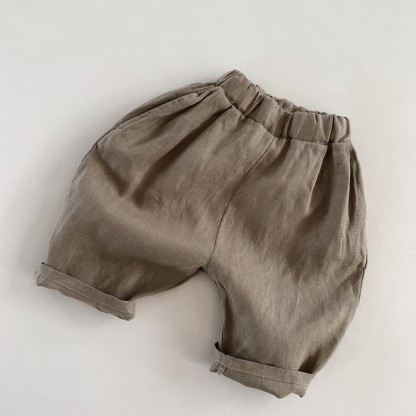 Toddler Solid Color Soft Simple Pants - Khaki - 8Y - image 11