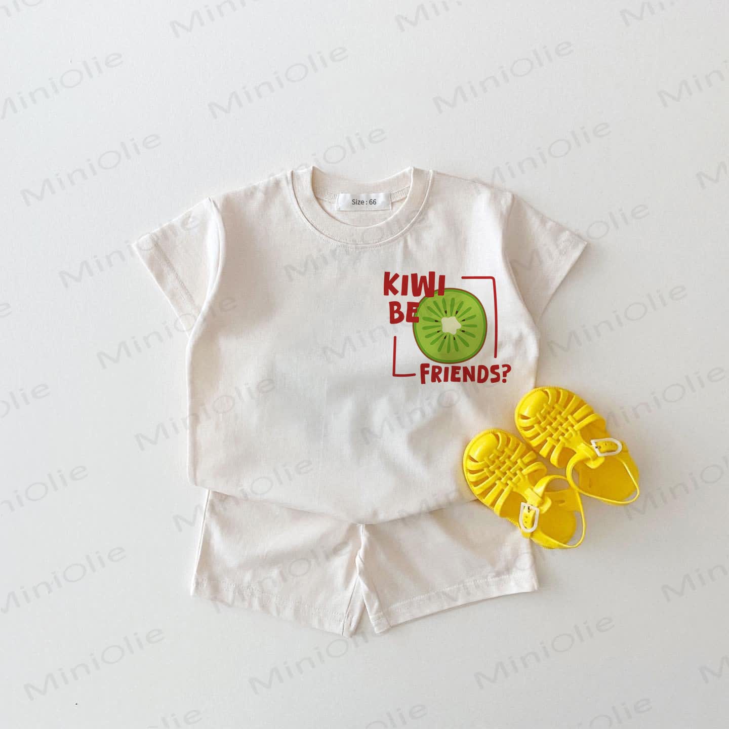 KIWI BE FRIENDS? Baby 2-piece White Set - White - 18-24M - image 1