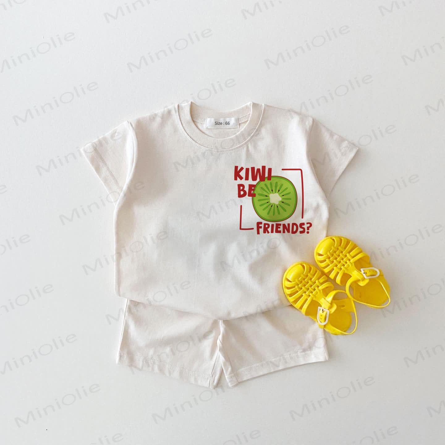 KIWI BE FRIENDS? Baby 2-piece White Set - White - 18-24M - image 1