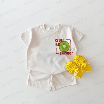 KIWI BE FRIENDS? Baby 2-piece White Set - White - 18-24M - image 1
