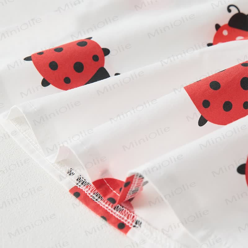 Baby Toddler Ladybug White Top and Shorts 2-piece Set - image 5