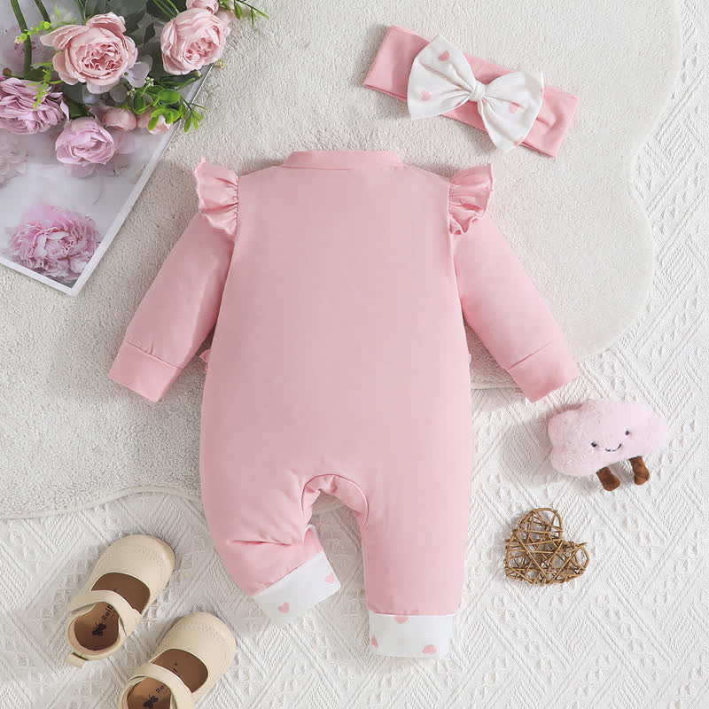 Baby Girl Bow Love Heart Romper with Headband - image 10