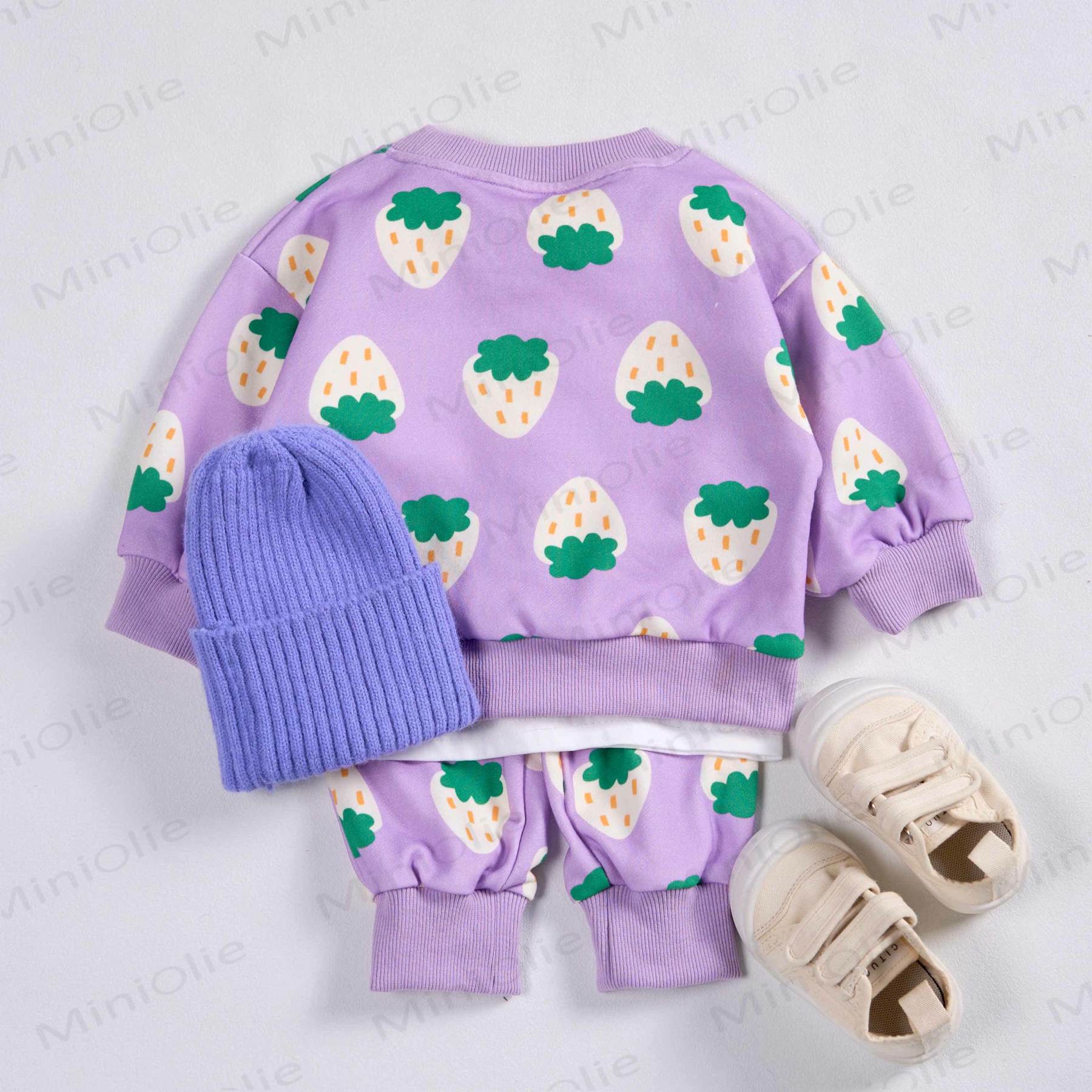 Baby White Strawberry 2-piece Purple Set - image 6