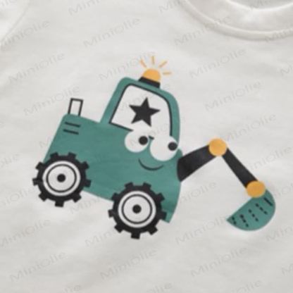 GO! Toddler Baby Boy Colorblock Excavator Print 3-piece Set - image 11