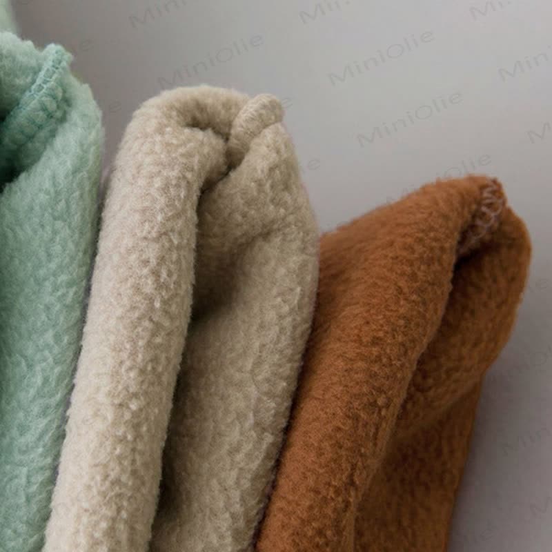 Baby Contrast Color Fleece Romper - image 4