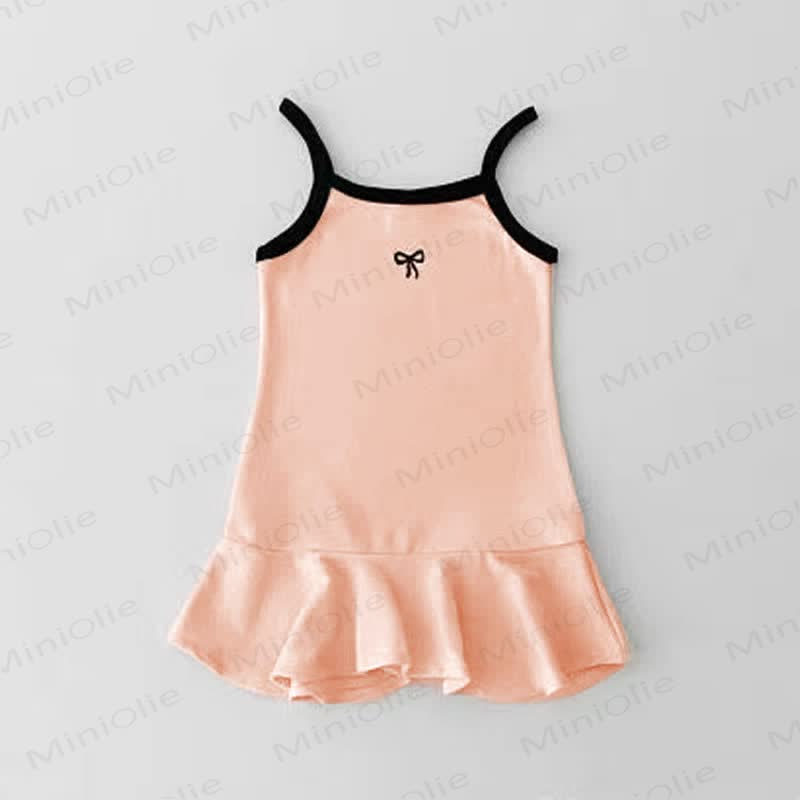 Toddler Girl Bow Suspenders Comfy Dress - Pink - 10Y - image 3