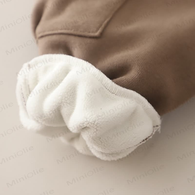 Toddler Baby Bear Fleece Hooded Warm 3-piece Set - image 17