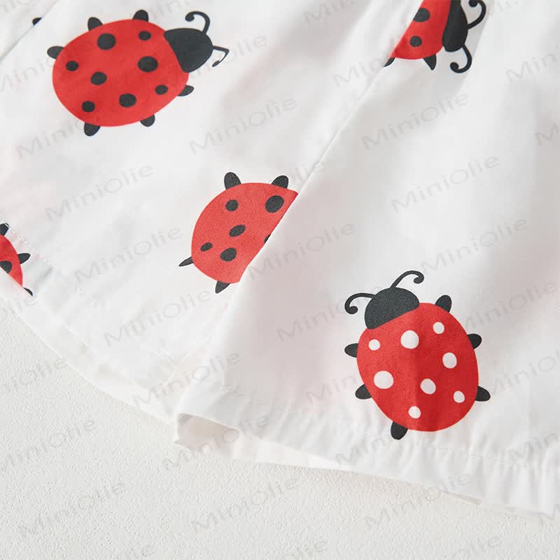 Baby Toddler Ladybug White Top and Shorts 2-piece Set - image 7