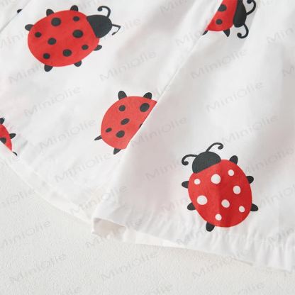 Baby Toddler Ladybug White Top and Shorts 2-piece Set - image 7