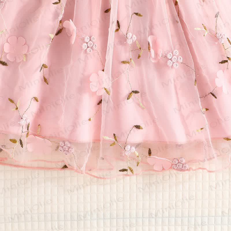 Toddler Flower Bow Tulle Charming Dress - image 9