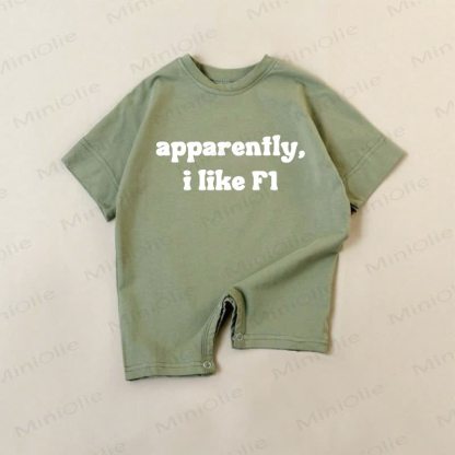 APPARENTLY, I LIKE F1 Baby Green Romper - Green - 18-24M - image 1