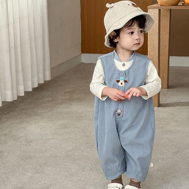 Baby Animal Patch Corduroy Overalls - image 15