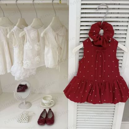 Toddler Kid Girl Flower Bow Sleeveless Dress - image 3