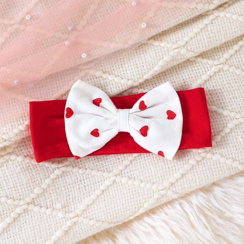 Baby Girl Bow Love Heart Romper with Headband - image 8