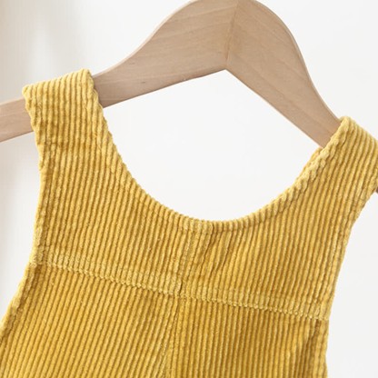 Toddler Solid Color Corduroy Neutral Overalls - image 6