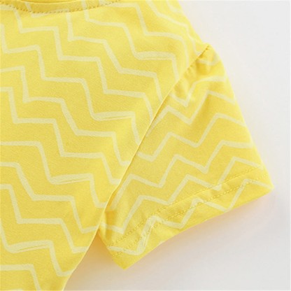 Toddler Kid Yellow Flower Wavy Grain Dress - image 4