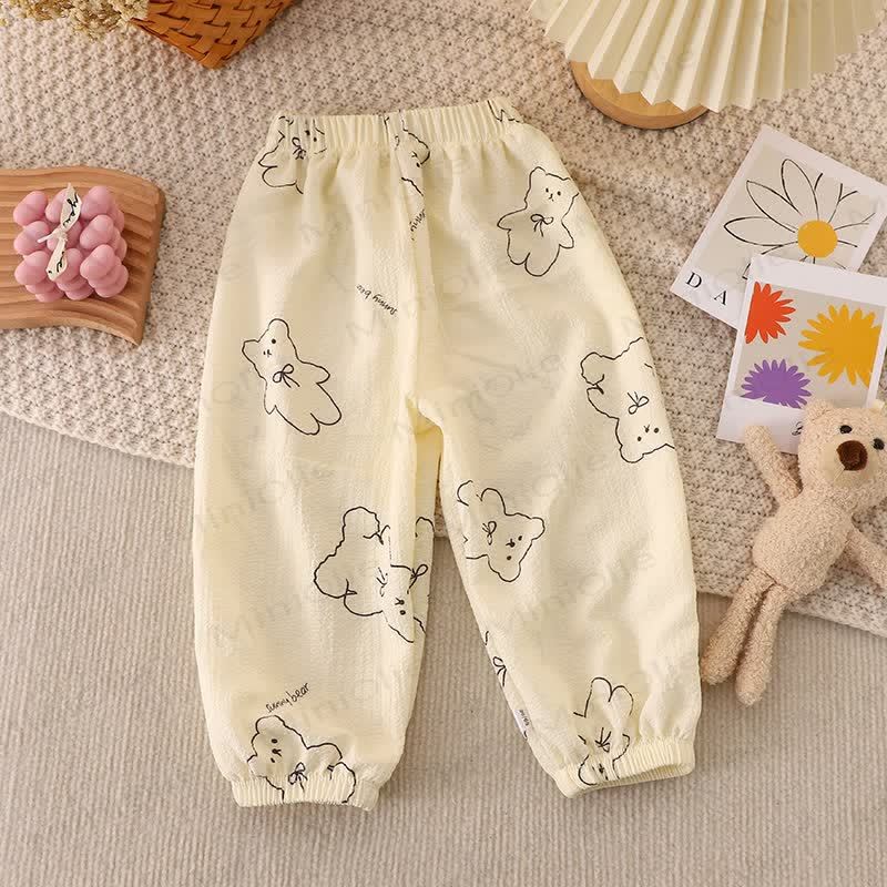 Toddler Strawberry Flower Dots Animal Pants - Bear - 14Y - image 9