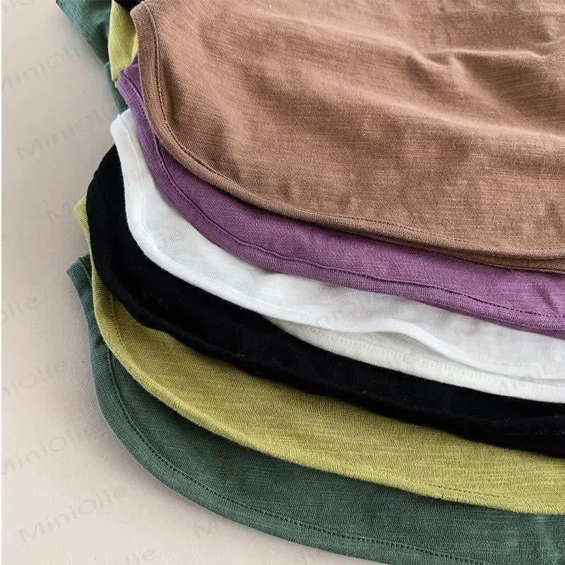 Toddler Solid Color Retro Soft T-shirt - image 9