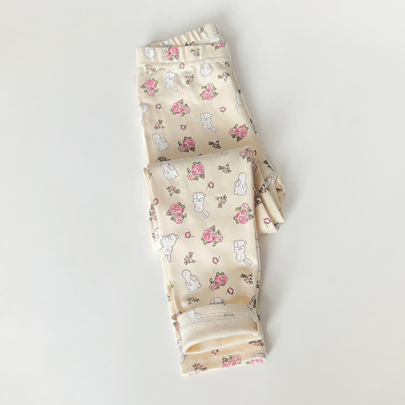 Toddler Kid Girl Leggings - Rose Bunny - 14Y - image 4
