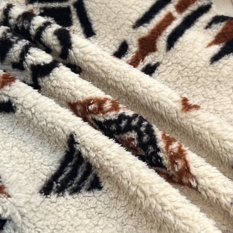 Baby Lamb Fleece Hooded Printed Romper - image 9