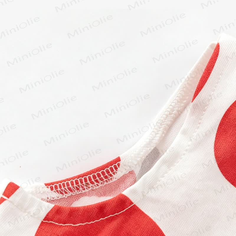 Toddler Girls Cotton Apple Print Sleeveless Dress - image 5