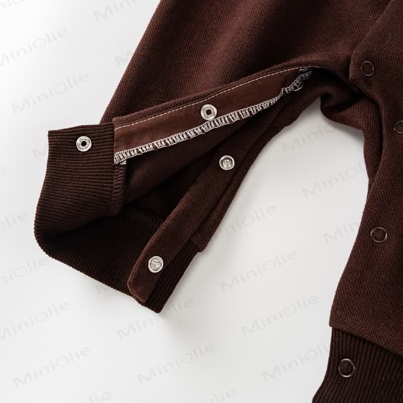 Baby Boy Bear Diamond Plaid Romper - image 8