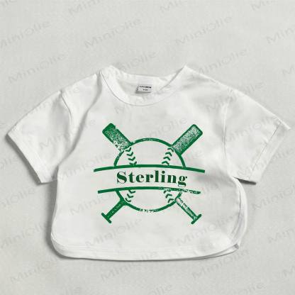 Customized Baseball Baby Personalize Your Name White T-shirt - image 1