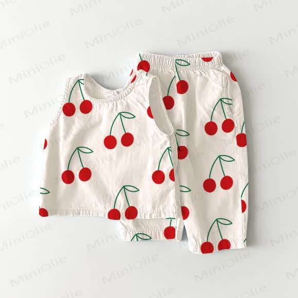Baby Cherry 2-piece Sleeveless Set - White - 2-3T - image 1
