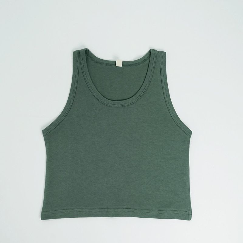 Toddler Solid Color Simple Tank Top - Green - 8Y - image 11