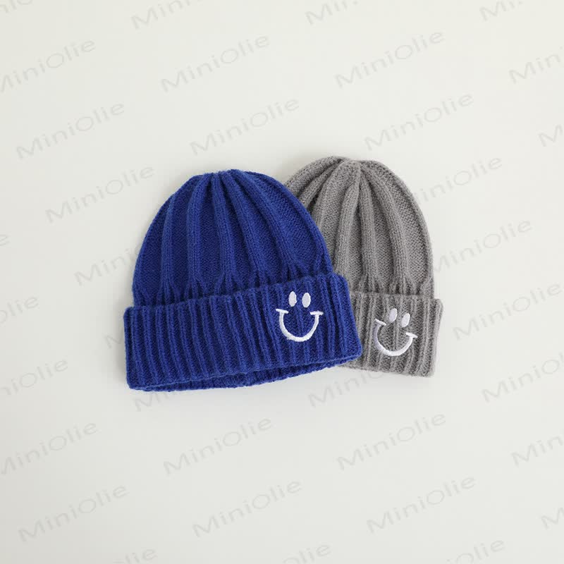 Baby Embroidered Smile Knitted Beanie - image 5