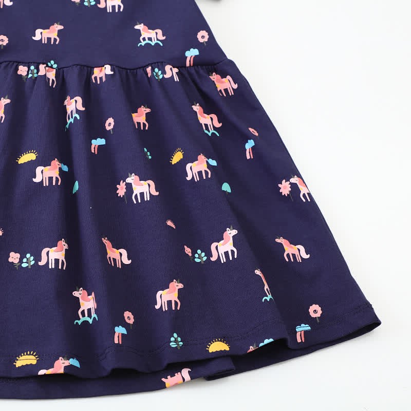 Toddler Dark Blue Unicorn Sun Dress - image 8