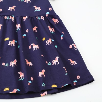 Toddler Dark Blue Unicorn Sun Dress - image 8
